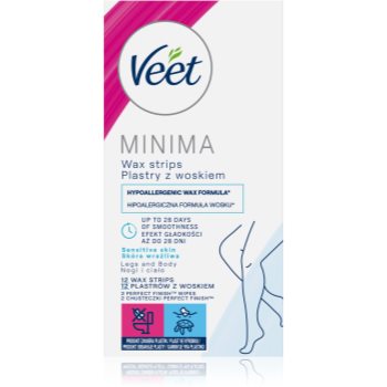 Veet Minima Hypoallergenic benzi depilatoare cu ceara rece pentru picioare - imagine 2